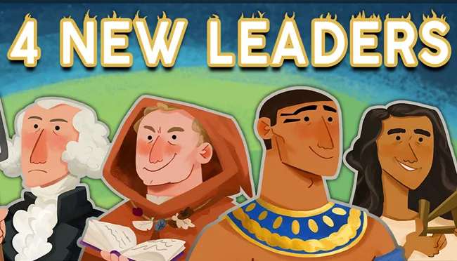 Figura de los 4 nuevos líderes que serán incluidos en el nuevo DLC de Reus 2