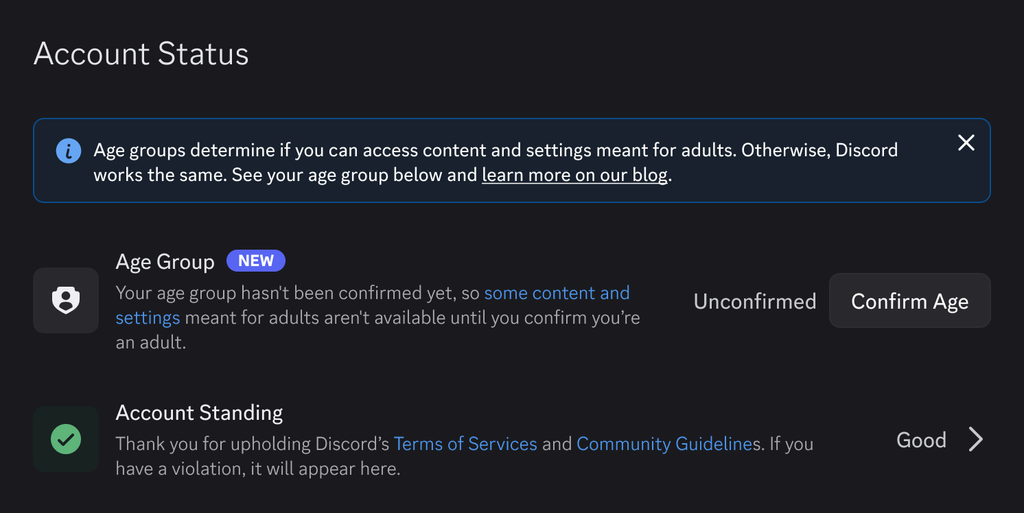 6aad3e656e75dc60fe16dcbf account status