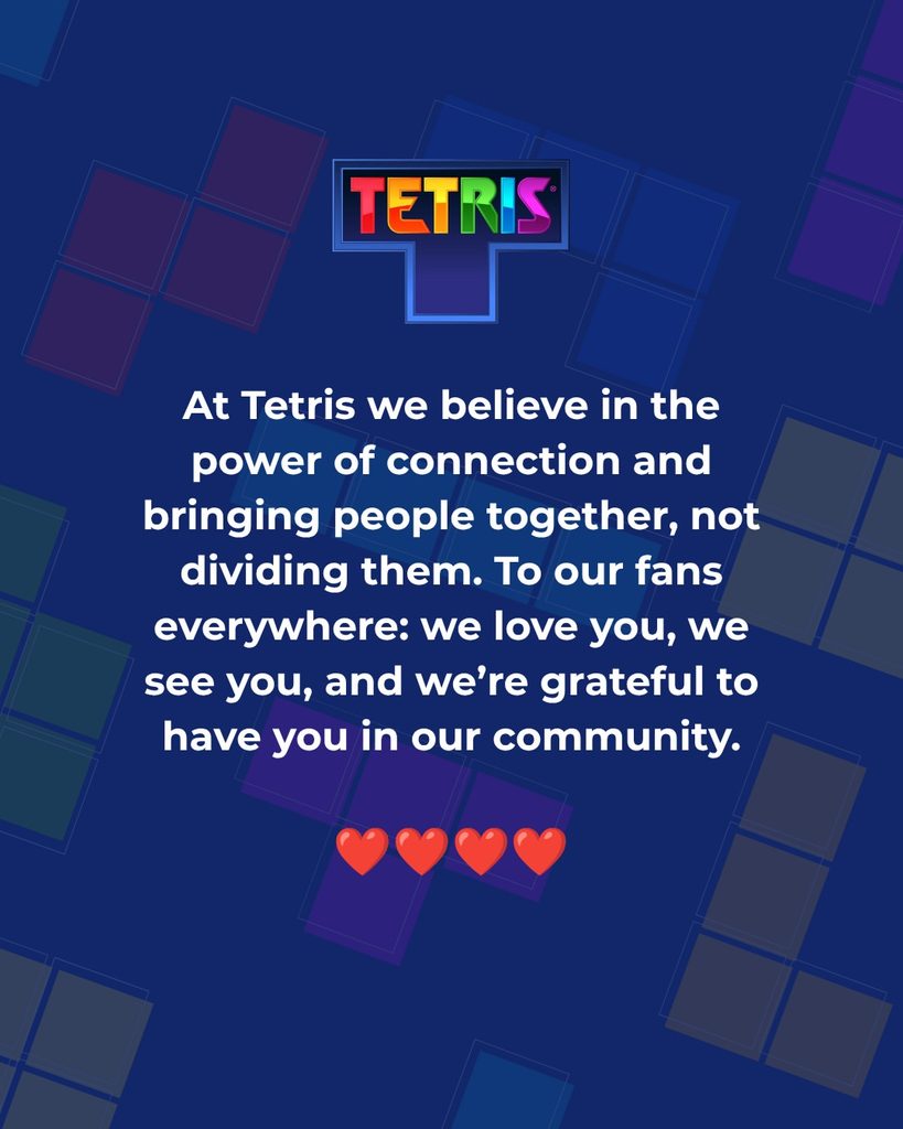 P.S. The Tetris Company was not involved in the creation of ‘Build the Wall.P.P.S. We take copy